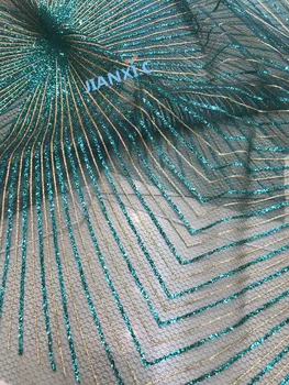 

CiCi-1101 special glued glitter african Tulle lace for sexy dress