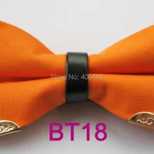 YIBEI Coachella Галстуки для мужчин и женщин Оранжевый галстук-бабочка двухслойная однотонная бабочка взрослые смокинг Свадебный регулируемый галстук-бабочка