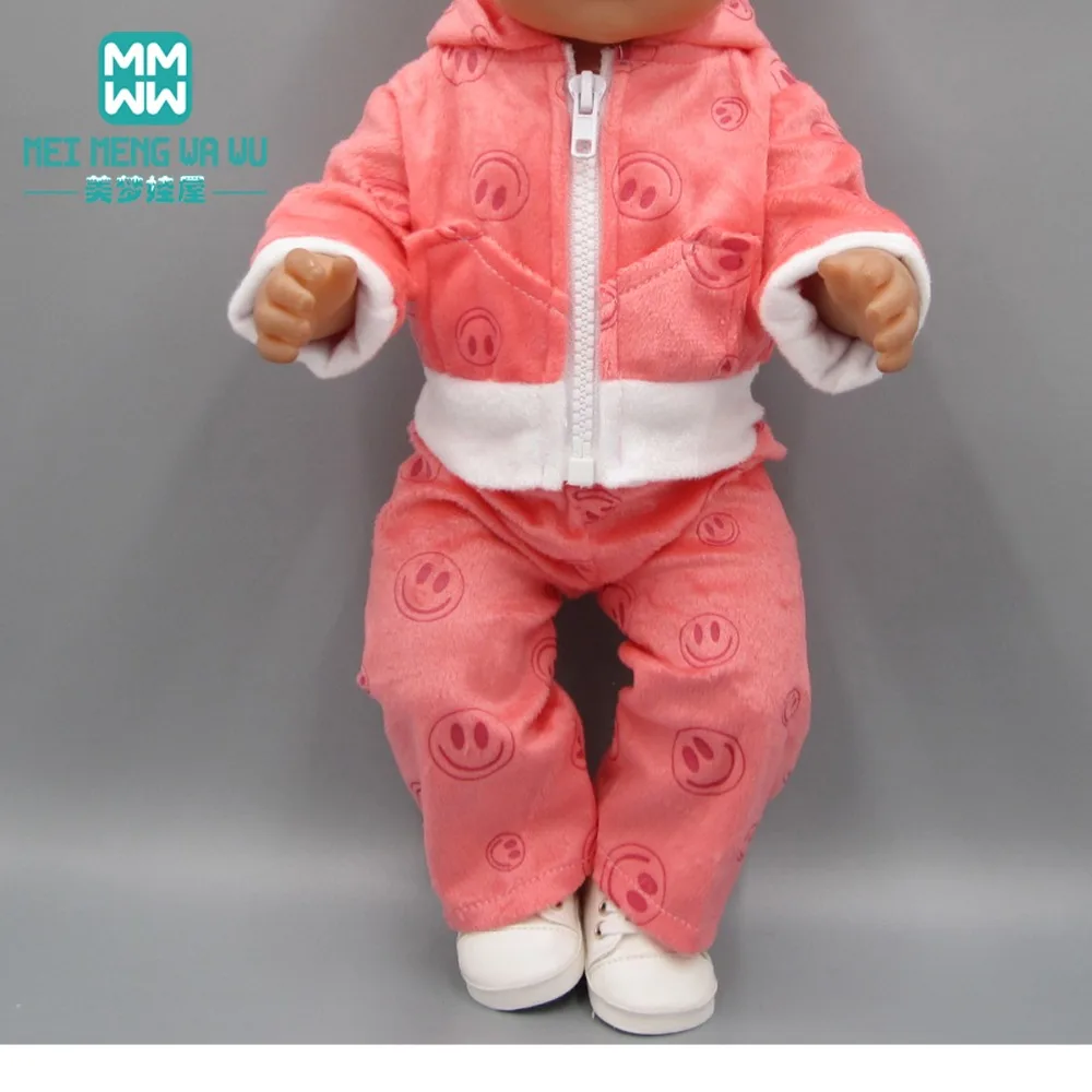 Одежда для кукол 43 см, игрушки для новорожденных, аксессуары для кукол и американская кукла, мультяшная одежда для малышей с большими глазами