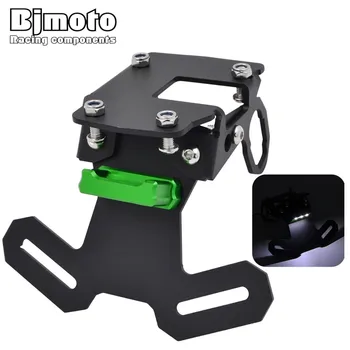 

Bjmoto Motorcycle Side Mount Number License Plate Bracket with Led Plate light For Kawasaki Z900 Z 900 2017 2018 Motorbike