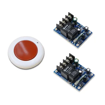 

High Quality 1CH RFWireless Remote Control Switch Sysstem DC 12V 24V 36V 48V 30A Relay Receiver & Wall Round Transmitter 315/433