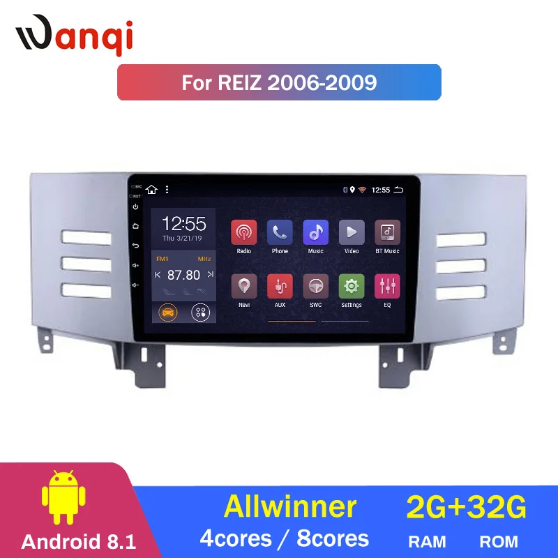 

2G RAM 32G ROM android 8.1 car multimedia system stereo navigation GPS player for toyota reiz 2006-2009