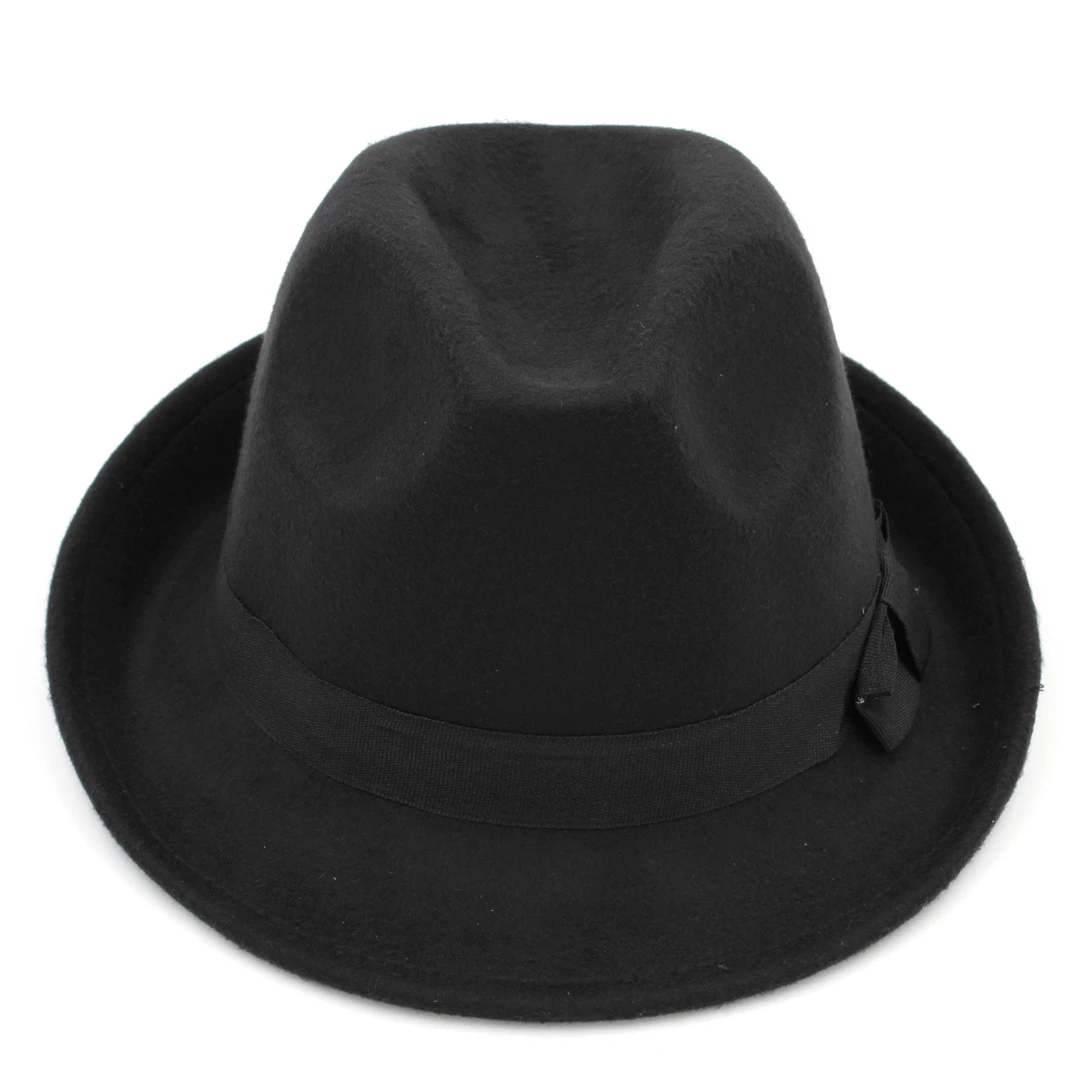 Mistdawn/Модная Детская фетровая шапка Трилби для мальчиков, шерстяная шапка на осень и зиму, джазовая шапка, размер 52 см
