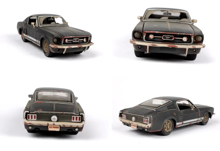 1/24 1967 Ford Mustang GT черная литая под давлением модель автомобиля игрушечная машинка Игрушки для мальчиков детские подарки коллекции дисплеев