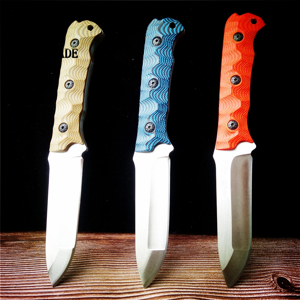 

200mm 100% D2 Blade Fixed Hunting Knife D2 Steel G10 Outdoor EDC Hand Tool Knives Camping