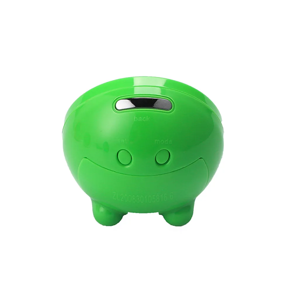 1 шт. модные креативные электронные мини светодиодный цифровые и аналоговые часы ночник Дисплей зеркальная лампа настольная горячая распродажа мода - Цвет: green