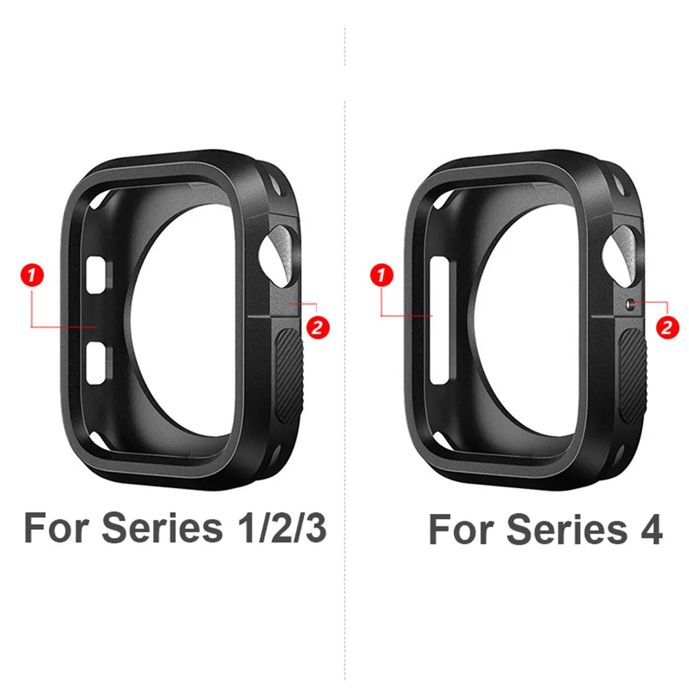 Модный Двухцветный силиконовый чехол для Apple Watch Series 1/2/3, чехол с рамкой, полная защита 42 мм, 38 мм, для i Watch 4, чехол 4