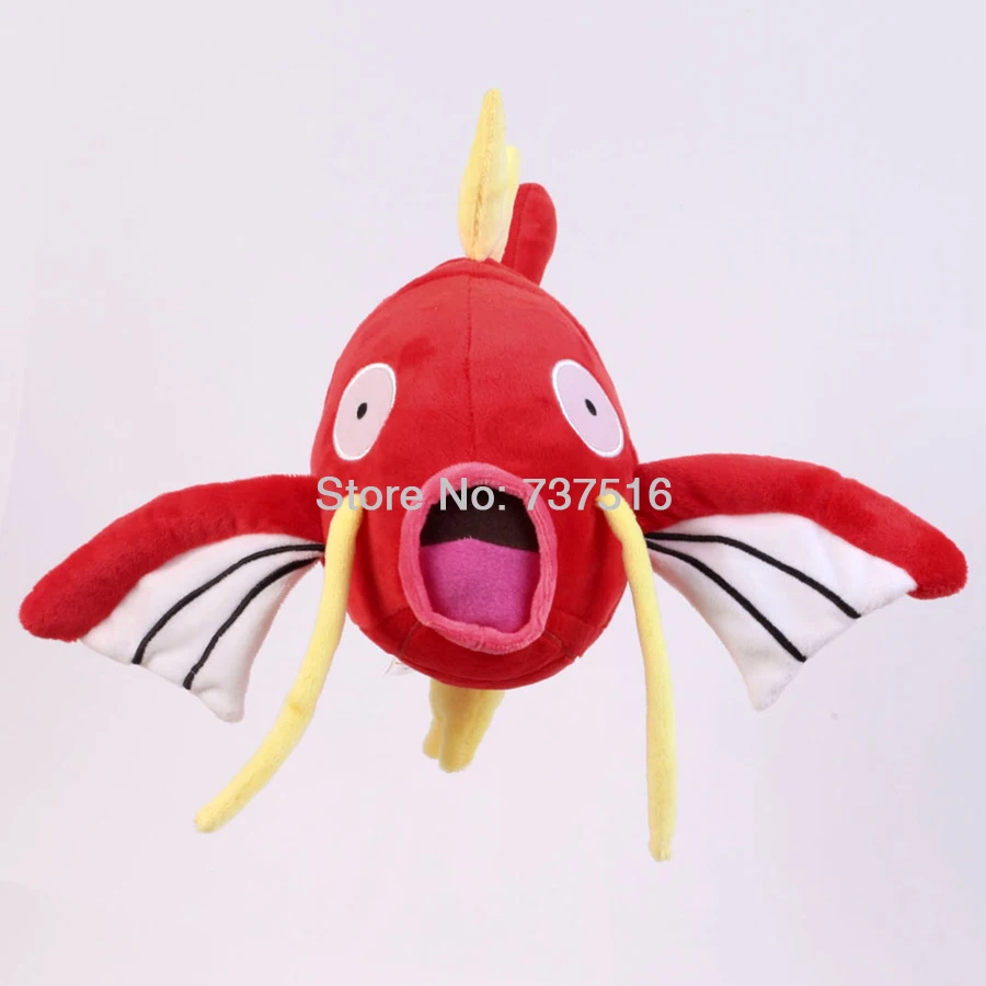 Милый блестящий красный Magikarp большой рот круглые глаза рыбы плюшевые мягкие животные игрушки Рождественский подарок