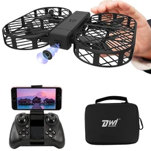 Квадрокоптер с дистанционным управлением складной Дрон с Камера hd 480P 720 с видом от первого лица, Wi-Fi, Управление 2,4G 4CH 6 Axis Gyro с мешком для фото и видео со светодиодами Dwi Dowellin D7