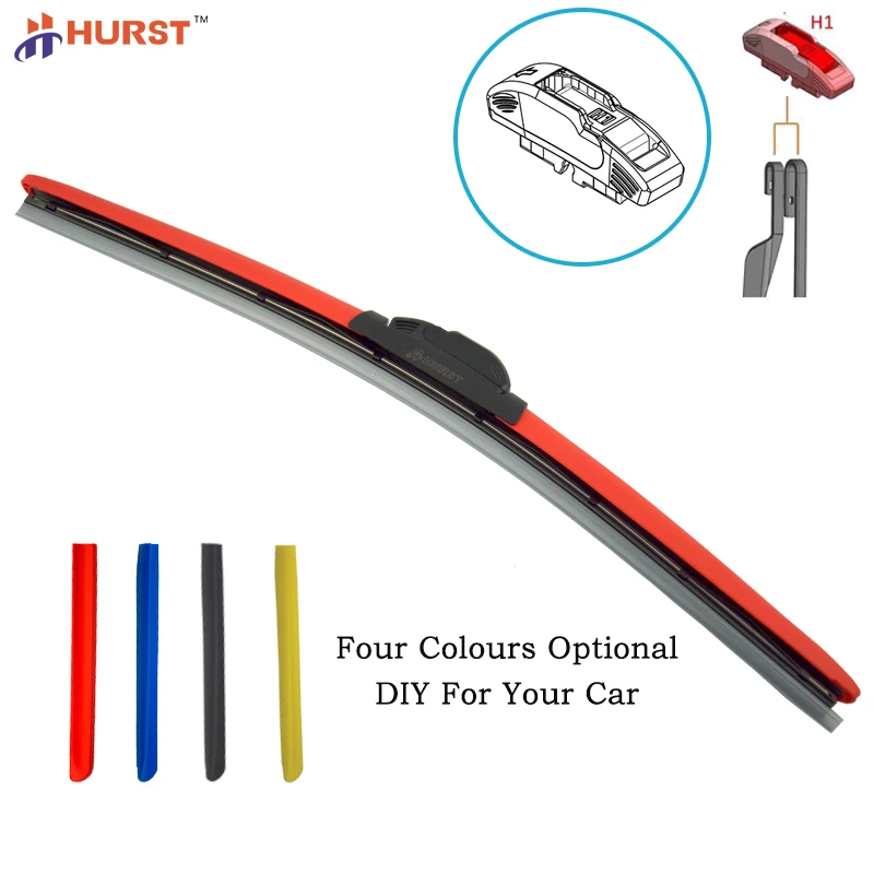 

HURST Colorful Hybrid Windscreen Windshield Wiper Blade H1 Adapter U-Type Hook For BMW X3 X5 X5M X6 X6M Z4 MINI Porsche 911 718