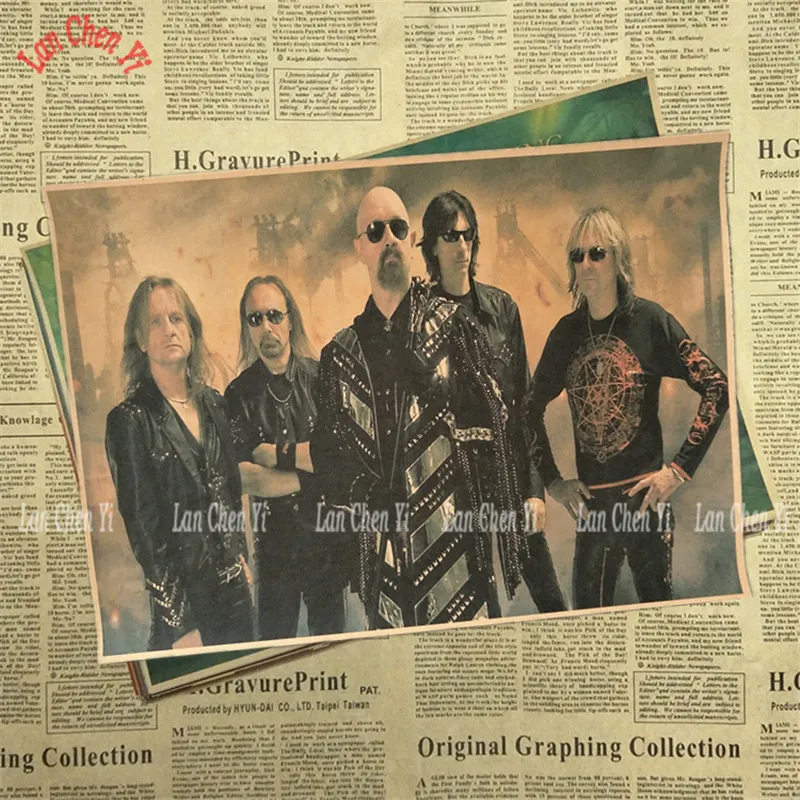 Judas Priest группа классический ностальгические матовые плакат на крафт-бумаге офис подарок столовая домашний Декор стикер дизайн