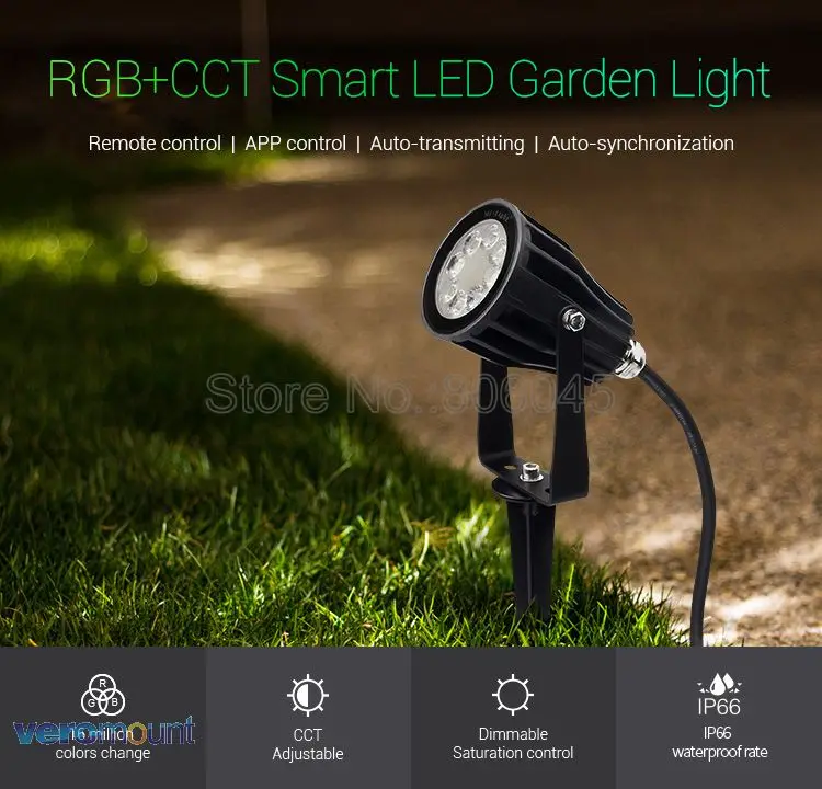 Умный садовый светодиодный светильник Mi light FUTC04 6 Вт RGB + CCT 100 В переменного тока 220