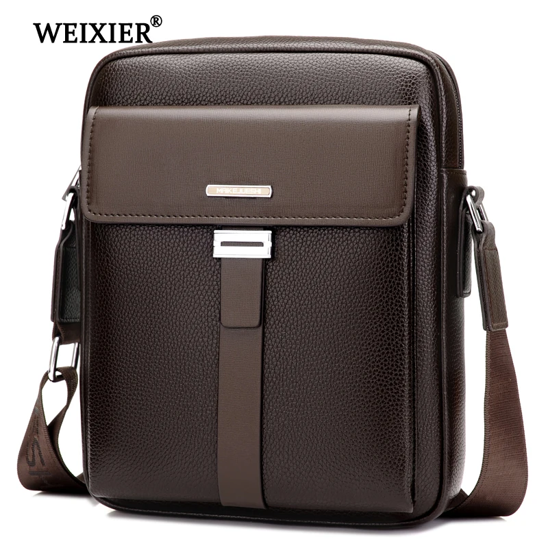

WEIXIER 2019 New Arrival Fashion Men Crossbody Men Bag Briefcase Promotional Business Leather Designer Casual Shoulder Bag