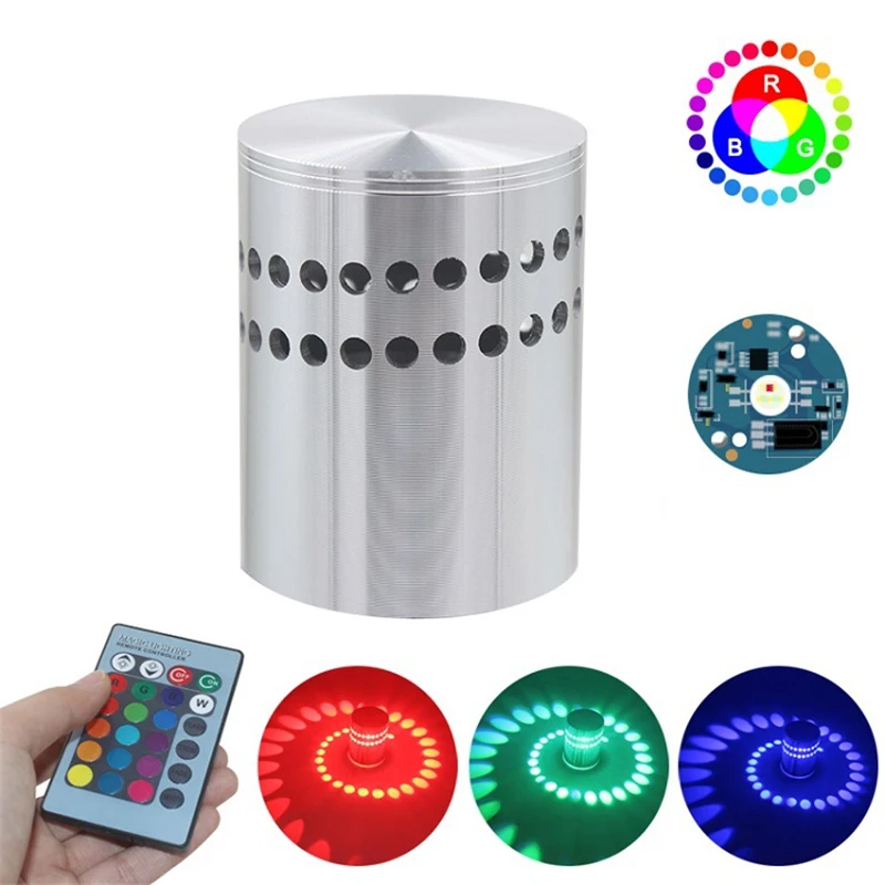 

Modern LED Ceiling Light 3W RGB wall Sconce for Art Gallery Decoration Front Balcony lamp Porch light corridors Light Fixture
