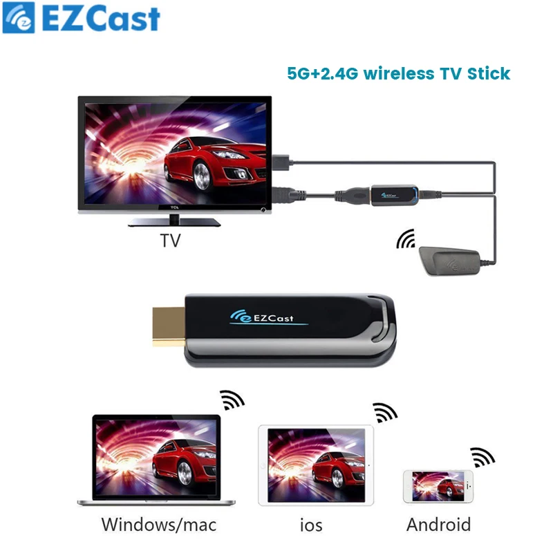 EZCast беспроводной ТВ накопитель 5G Дисплей Dongle приемник 1080P HDMI Anycast EZ литой wifi ключ