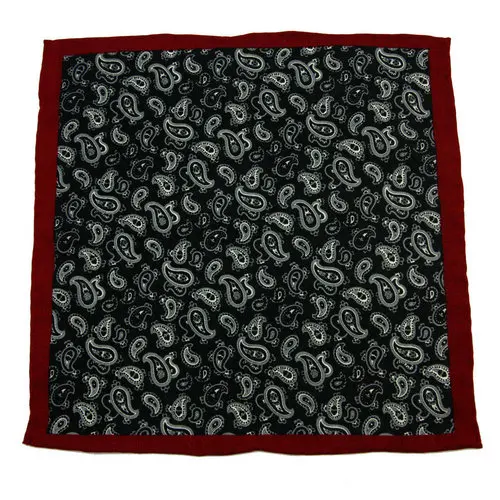 Высокое качество шерсть модный Карманный платок Роскошный узор Пейсли Карманный квадратный носовой платок с подарочной коробкой - Цвет: JU56