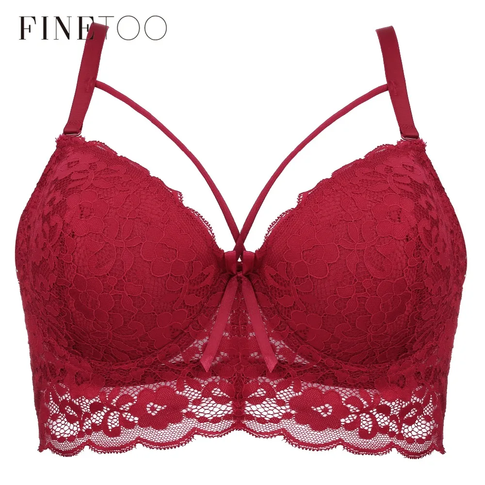 Sexy Lace Bras For Women Fashion Strappy Plus Size Bra Ultra thin