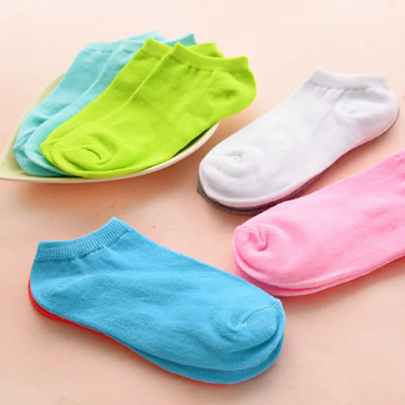 10Pairs/set casual Women's short Socks ladies Low Cut Ankle cotton socks candy color pink korean socks new arrival 2018