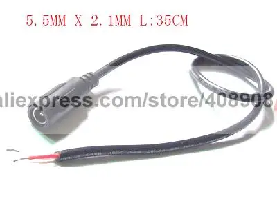

50pcs 35cm 5.5mm x 2.1mm DC Cable Power Charger Soldering Iron DIY to CCTV Plug