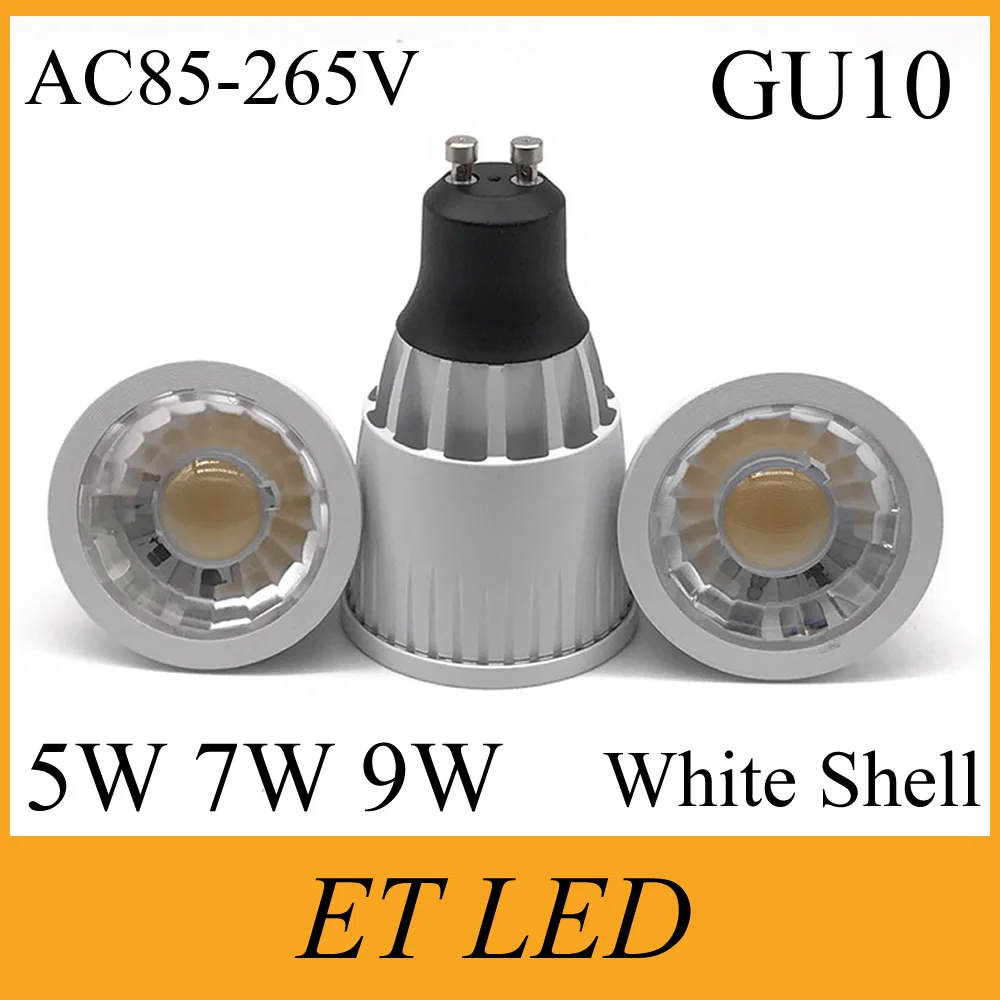 New Bulb Lights 5w 7w 9w LED Dimmable Bulb GU10 Base Input Voltage AC