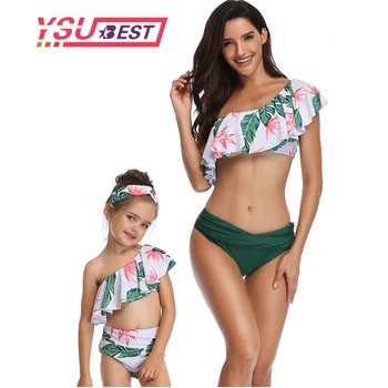 

Mother Daughter Swimsuits Flower Mommy And Me Swimwear Bikini Family Matching Clothes Family Look Mom And Daughter Bathing Suit