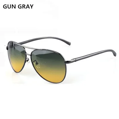 BENZEN, мужские поляризованные солнцезащитные очки, день и ночь, мужские очки для вождения, Oculos De Sol Masculino, чехол 9037 - Цвет линз: GUN GRAY