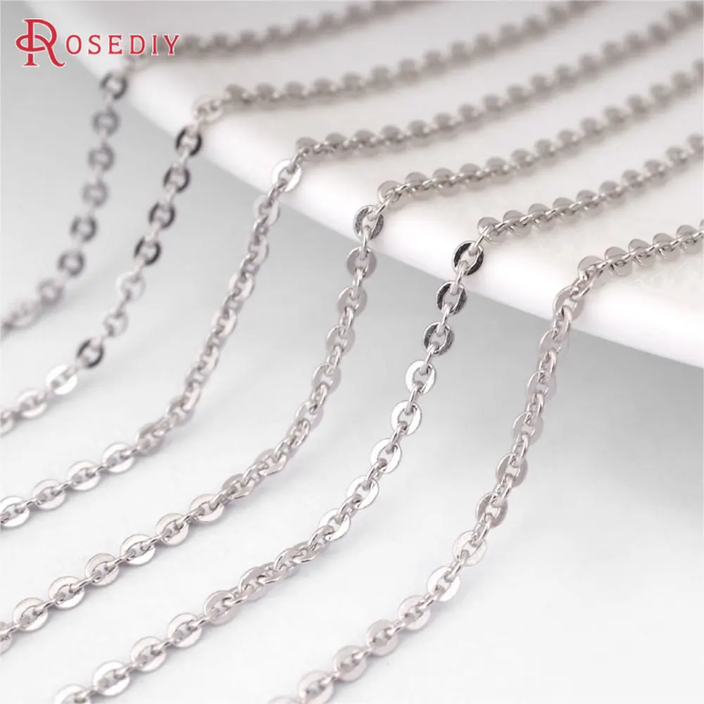 

Wholesale Width 1.5mm Silver color Flat O-Shaped Copper Soldered Link Chains Diy Jewelry Findings Accessories 5 Meter (JM3568)