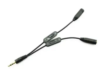 

500pcs 3.5mm Male to 2 Female Stereo Audio Y Splitter Adapter audio Cable w/ Volume Control Audio Extension Cords