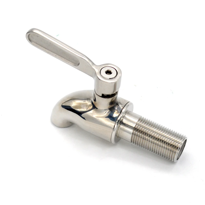 

2018 NEW HOT Newest 16mm 304 Stainless steel Wine Beer Water Spigot Faucet For Wine Oak Beverage Dispenser Bar Supplies