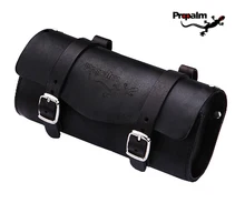 Propalm cycling bike bicycle saddle bag cow hide vintage leather seat rear bag pouch