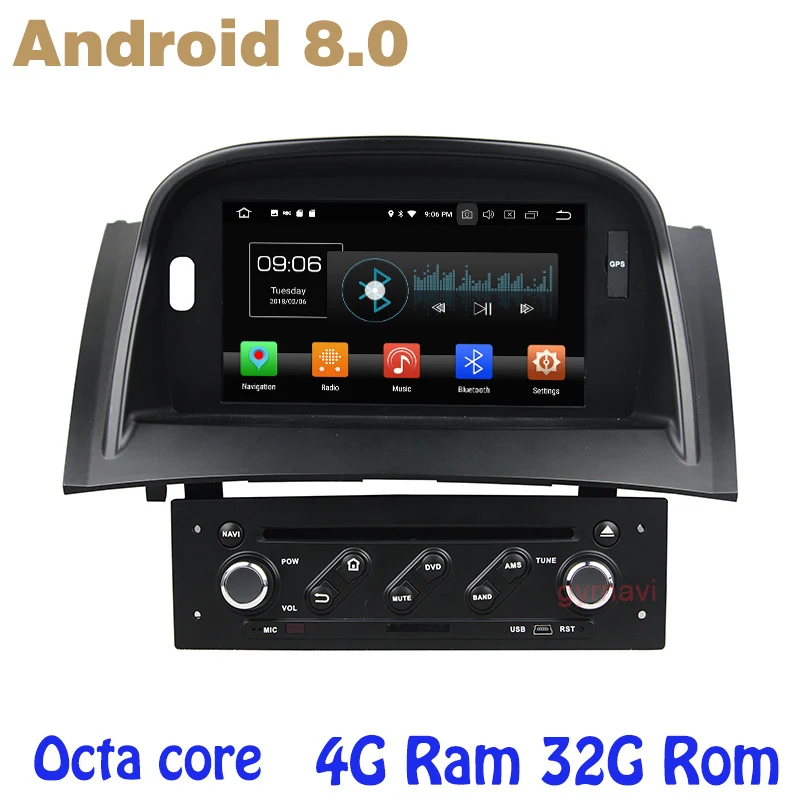 

Octa core android 8.0 Car dvd radio for Renault Megane 2 II Fluence 2003-2009 with 4G RAM gps USB WIFI 4G bluetooth mirror link