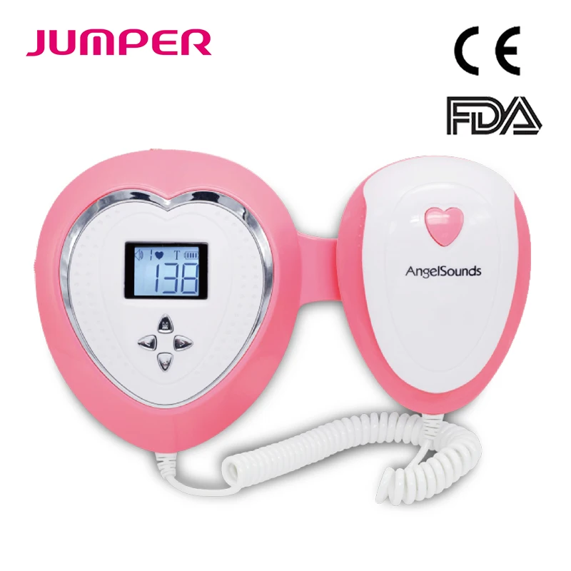 Angelsounds Pocket Fetal Doppler Ultrasound Prenatal Baby Heart Beat Monitor No Radiation LCD Screen FHR Fetal