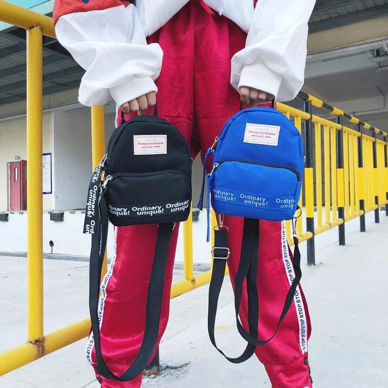 

Mini Woman Backpack Letter Printed Cute Students Shoulder Bags Korean Style Child Small Backpack Chic Messenger Crossbody Bags