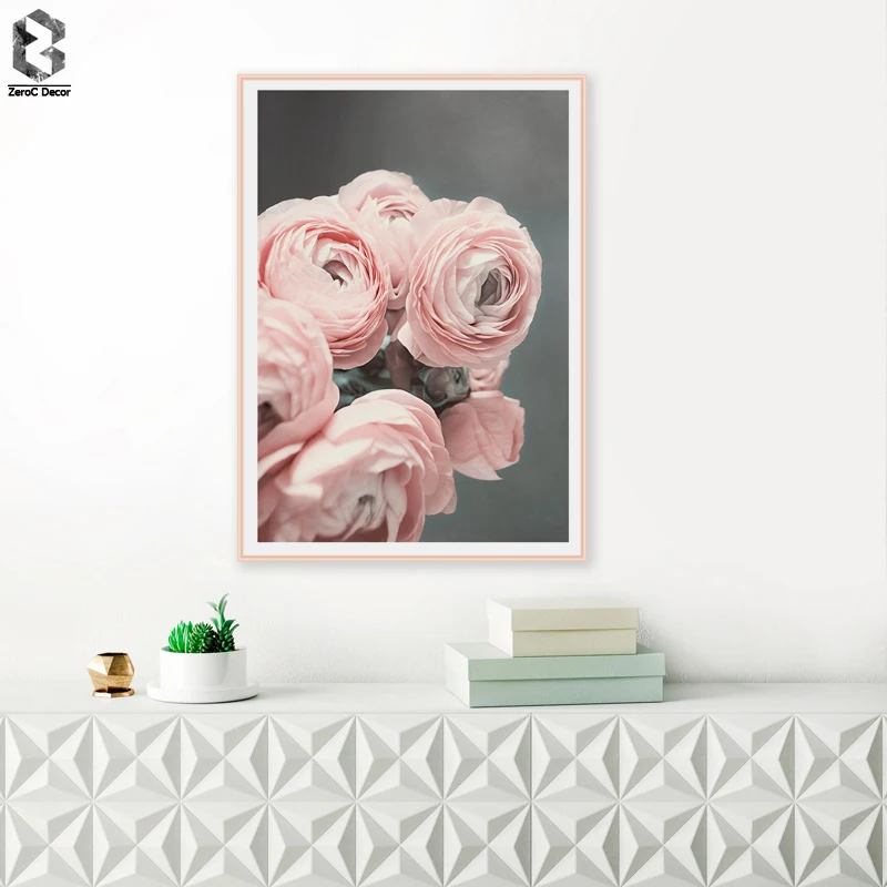 

ROMANTIC FLORAL Canvas Painting Flowers Wall Art Posters and Prints Texture Picture for Living Room Wall Decoration Home Decor