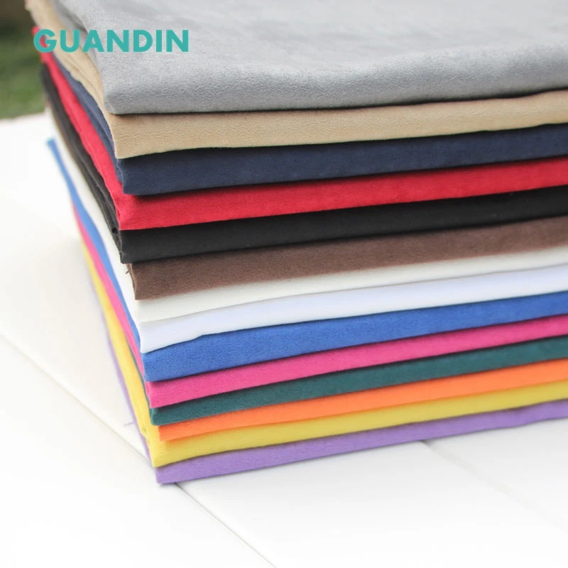 GUANDIN цветная ткань из искусственной замши оптовая продажа черная искусственная