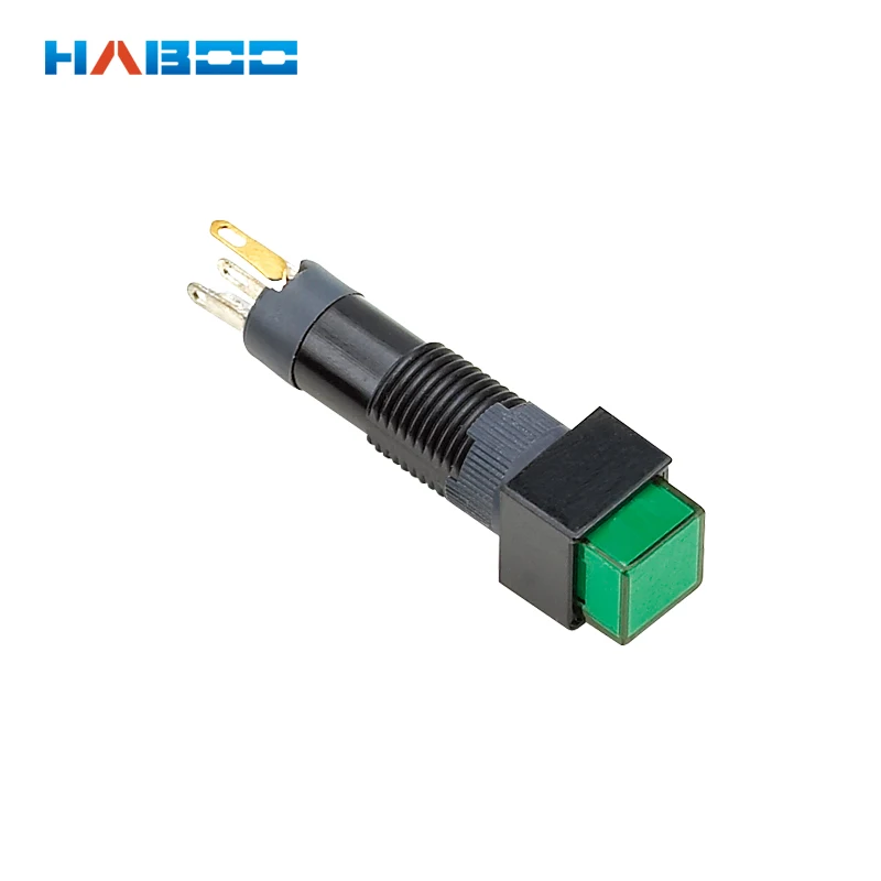 Dia.8mm 1NO + 1NC Сброс с подсветкой 6В 12В 24В Мини кнопочный переключатель со