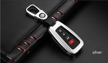 

High Quality Car Aluminium Alloy Key Holder Cover Bag Shell Pocket For Toyota Camry Corolla C-HR Prado Prius RAV4 Key Ring
