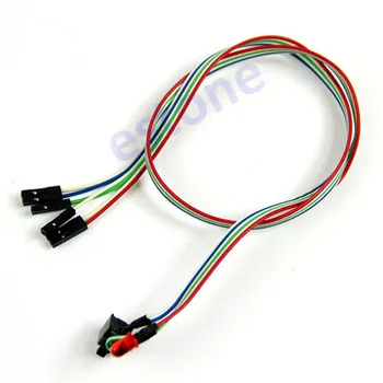 

J34 5pcs/lot New PC Desktop Computer Case ATX Power On Reset Switch Cable With HDD LED Light