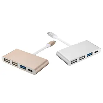 

3 Port USB 3.0 HUB 4 in 1 Type C To USB 2.0 USB-C Multiport Charging Converter HUB For Macbook Data Transfer For Surface