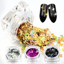 1 г Бабочка лазерный блеск тонкий мини Бант Форма блестки 3D DIY ногтей художественные Блестки Блестящие украшения Советы блестка JIHD01-05