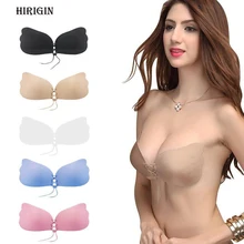 HIRIGIN эротический Бюсгальтер пуш-ап бесшовный липкий бюстгальтер силиконовый бюстгальтер без бретелек Невидимый интимный сексуальный женский нижнее белье