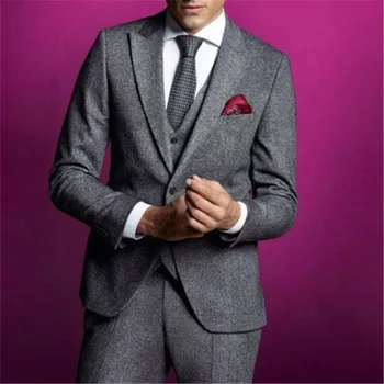

Custom Made Men Suit 3 Pieces(Jacket+Pants+Vest+Tie) Men Tuxedo Jacket Slim Fit Prom Terno Masculino Latest Coat Pant Designs