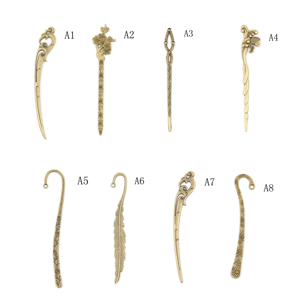 

2018 Bronze Vintage Hair Sticks Headbands Alloy Hair Clip Carved For Women Girls Gift Accessories 8 Styles