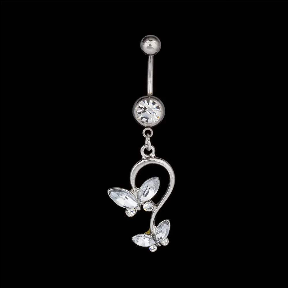 Hot Sale Belly Button Rings Crystal Body Piercing Jewelry Steel Navel