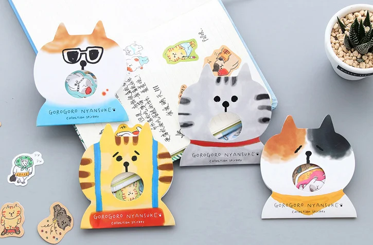 

30pcs /pack Lovely cat paper Stickers DIY Diary Scrapbook Notebook Album Cup Phone Decor Sticker Stationery School Supplies