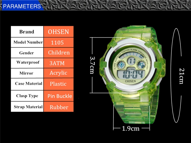 OHSEN Топ светодиодный цифровой Детские часы детские часы для девочек и мальчиков часы детские спортивные наручные часы электронные для