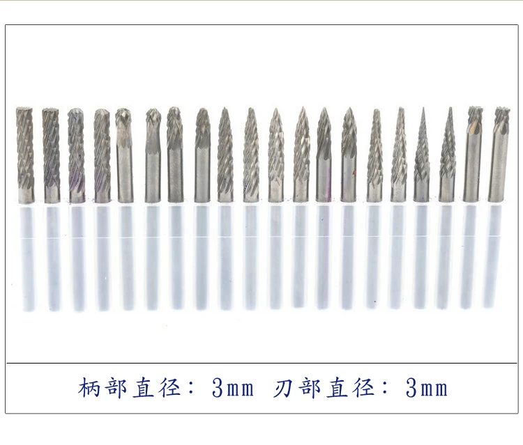 20 компл. стали вольфрама вращающихся файл 3*3 мм из карбида вольфрама резак карбида вольфрама шлифовального круга вращающихся файл