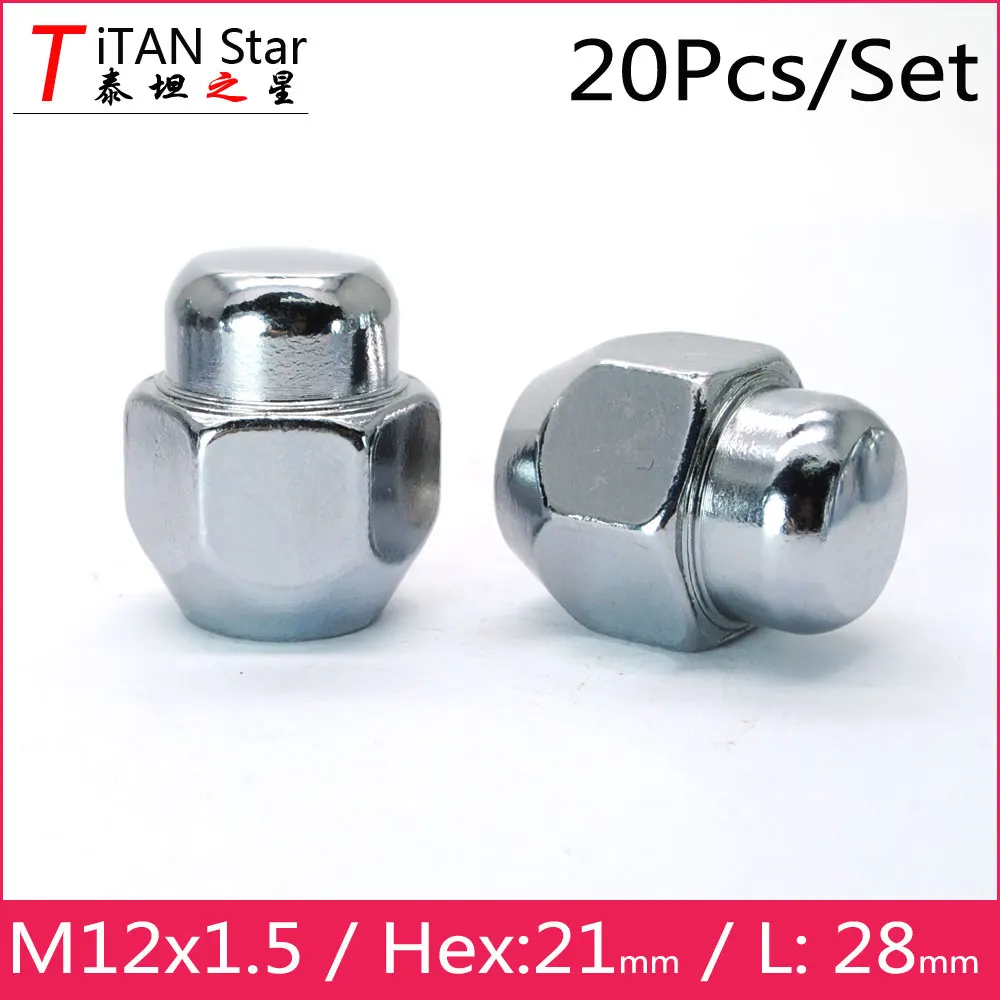 20 pcs M12x1.5 KIA Tyre Wheel Lug nut Suitable for K2 K3 KX3 K4 K5 KX5 k9 SORENTO BORREGO