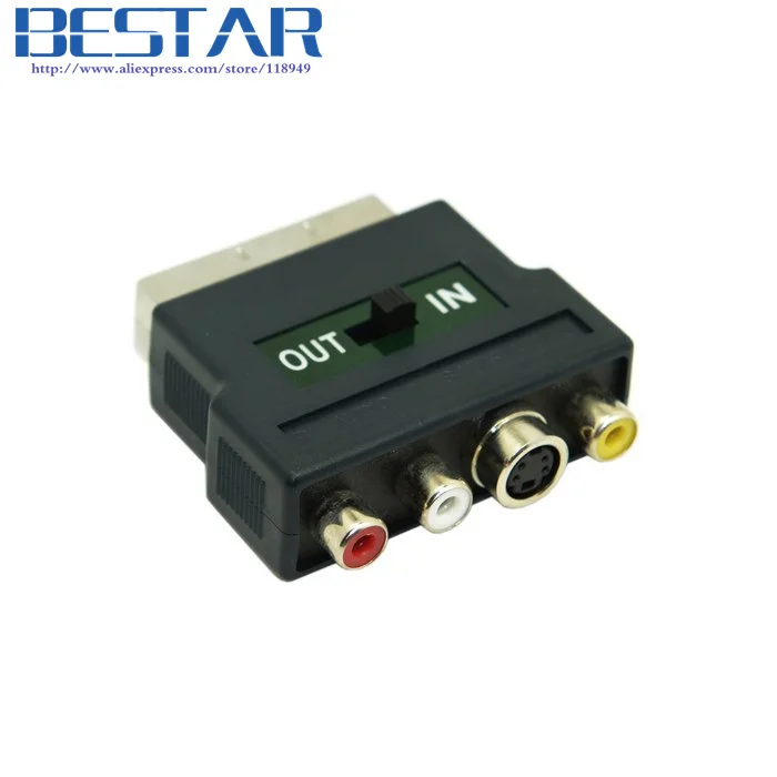 Аудио видео композитный 3 RCA AV & S Video 4Pin to Scart 21pin адаптер для Microsoft Xbox Europe HDTV|scart s-video|av