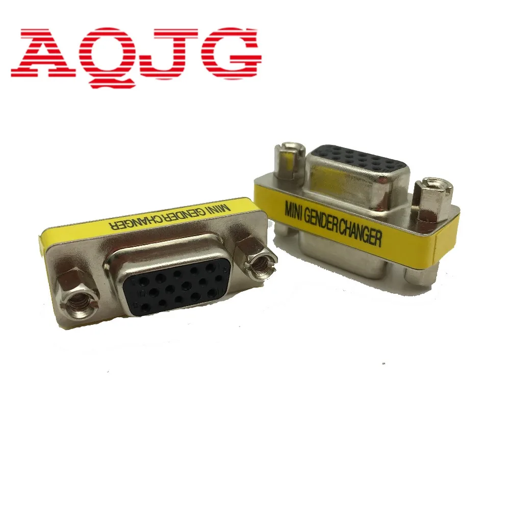Female to Female VGA HD15 Pin Gender Changer Convertor Adapter AQJG VGA
